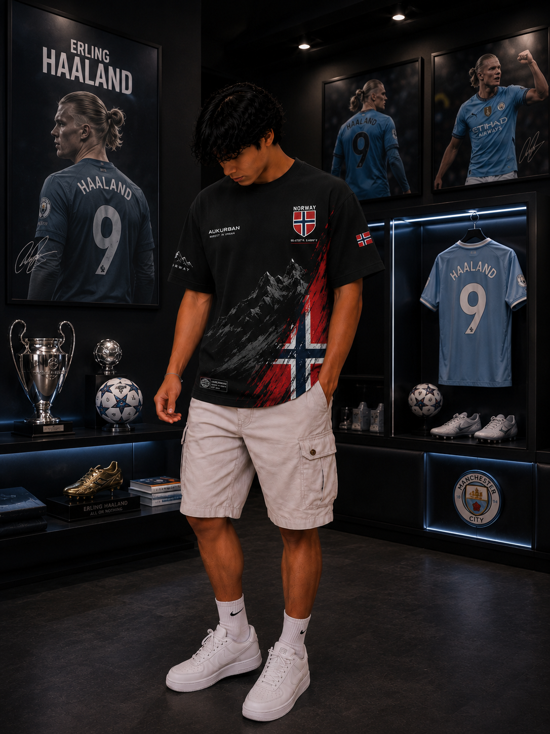 Haaland Norway Oversized Premium T-Shirt
