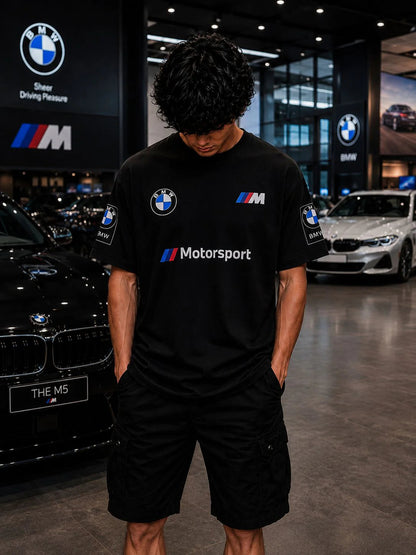 BMW M Series Oversized Black T-Shirt | Premium Motorsport Streetwear